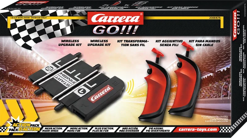 Go!!! Racebaanonderdeel - GO!!! Draadloos aansluit stuk met aansluiting en 2 stuks Draadloze Controllers onderdeel by Carrera in Multicolour – product photo