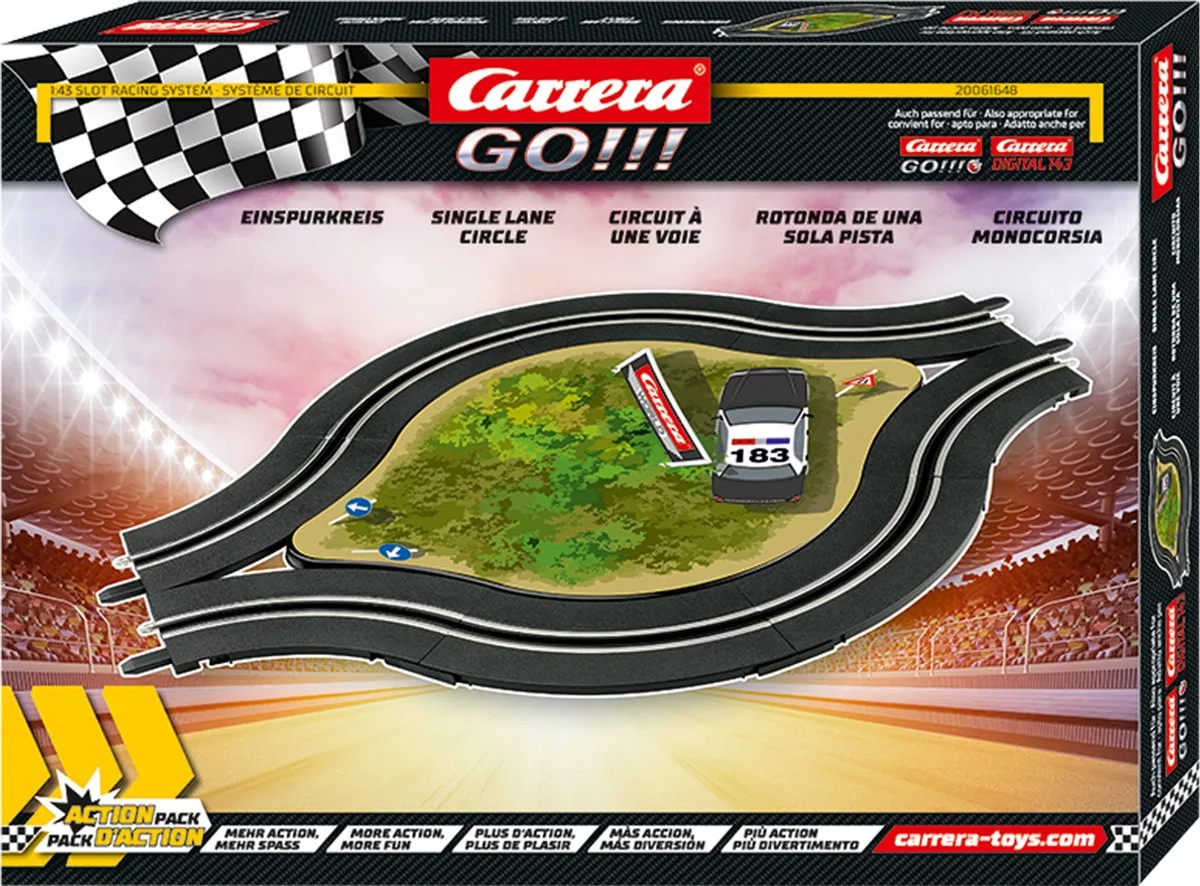 Go!!! Racebaanonderdeel - GO!!! Eenbaansrotonde voor onderdeel från Carrera i Flerfärgad – produktbild