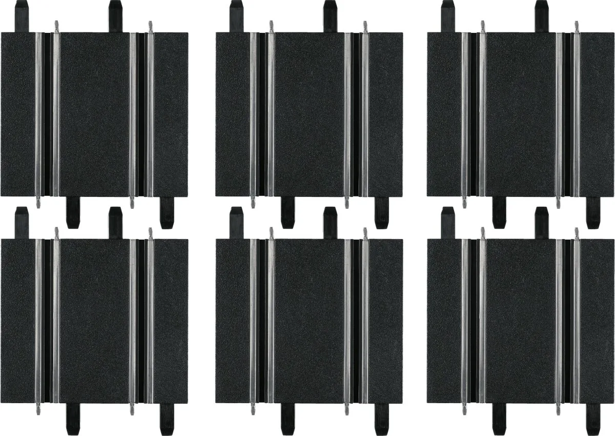 Go!!! Racebaanonderdeel - GO!!! Korte Rechte stukken - 3x100mm - 3x114mm lang - 6 Baandelen onderdeel von Carrera in Mehrfarbig – Produktfoto