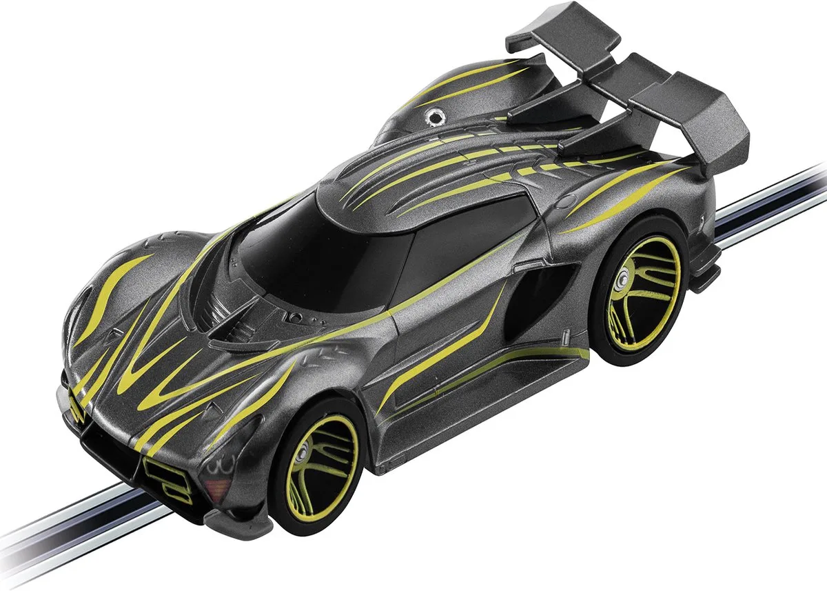 Go!!! Speelgoedvoertuig - GO!!! Hypercar Antraciet Neongeel auto van Carrera in Geel – productfoto