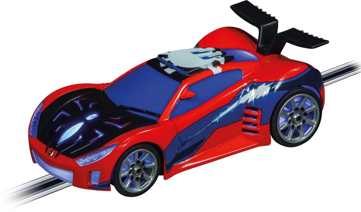 Go!!! Speelgoedvoertuig - GO!!! Spider-Man Speed Shifter - Rood/Blauw auto fra Carrera i Blå – produktbillede