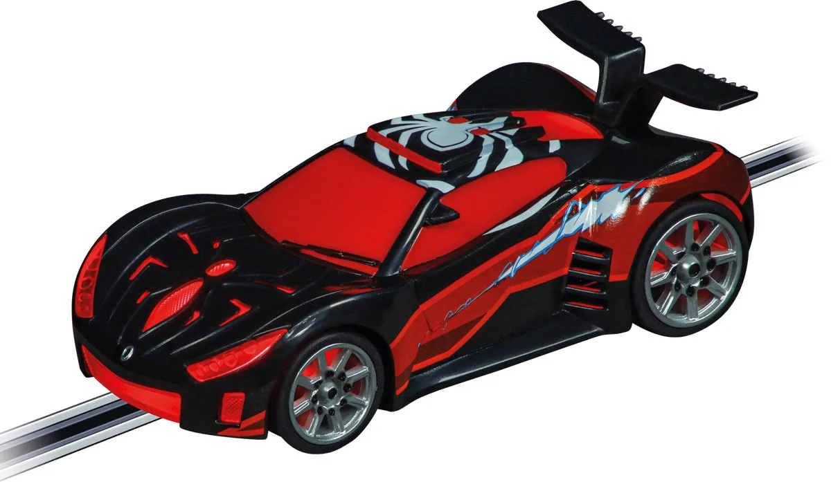 Go!!! Speelgoedvoertuig - GO!!! Spider-Man Speed Shifter - Zwart/Rood auto fra Carrera i Rød – produktbillede