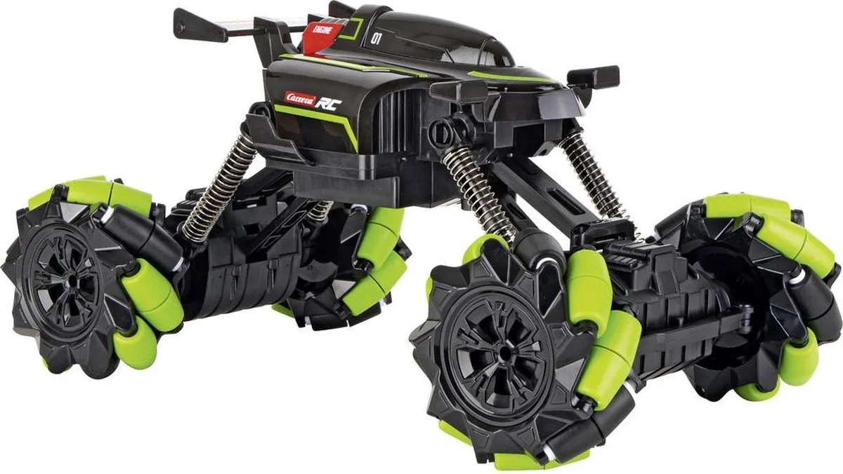 Monstertruck Rc Drift 2,4 Ghz 1:16 Zwart/groen 5-delig fra Carrera i Sort, Grøn – produktbillede