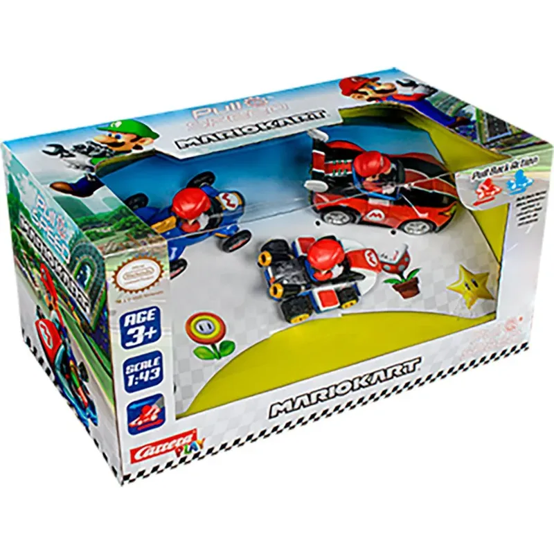 Pakket Met 3 Mario Kart-auto´s 1:43 fra Carrera – produktbillede