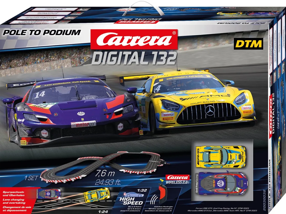 RC Autorennbahn Carrera Digital 132 Rennbahn Ferrari Pole to Podium von Carrera in Mehrfarbig – Produktfoto