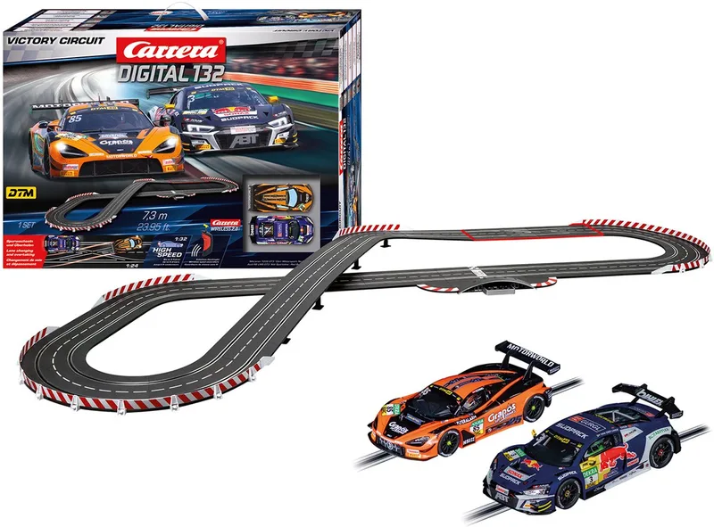 Racebaan - DIGITAL 132 - Victory Circuit - McLaren 720S GT3 vs. DTM 2024 Audi R8 LMS GT3 - 7,3m de Carrera en Multicolore – photo du produit
