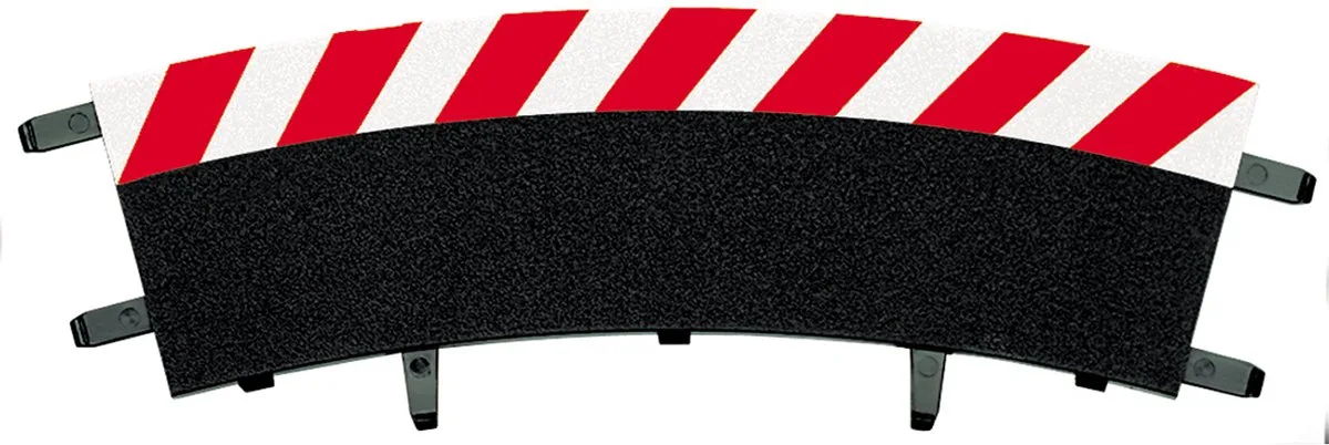 Racebaanonderdeel - DIGITAL 124/132/Evolution - Uitbreidingsset Buitenrandstrips voor 2/30° Bochten - 8 Baanonderdelen onderdeel van Carrera in Meerkleurig – productfoto