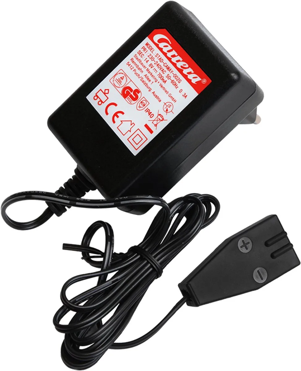 Racebaanonderdeel - GO!!! EU Adapter met kabel onderdeel från Carrera i Flerfärgad – produktbild