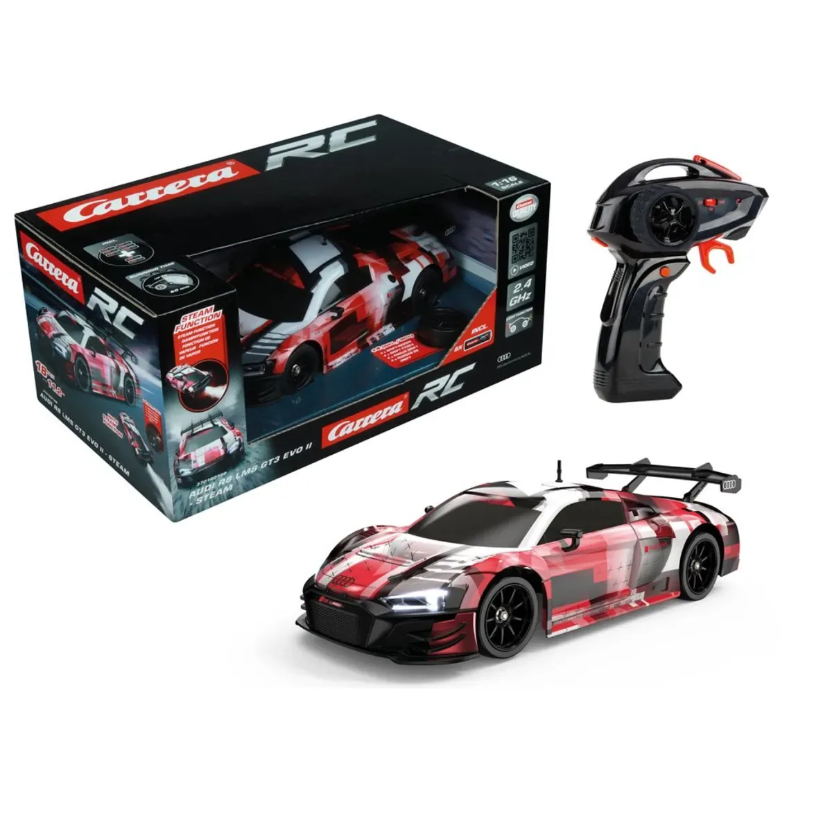 RC 2,4GHz Audi R8 LMS GT3 evo II - Steam von Carrera – Produktfoto