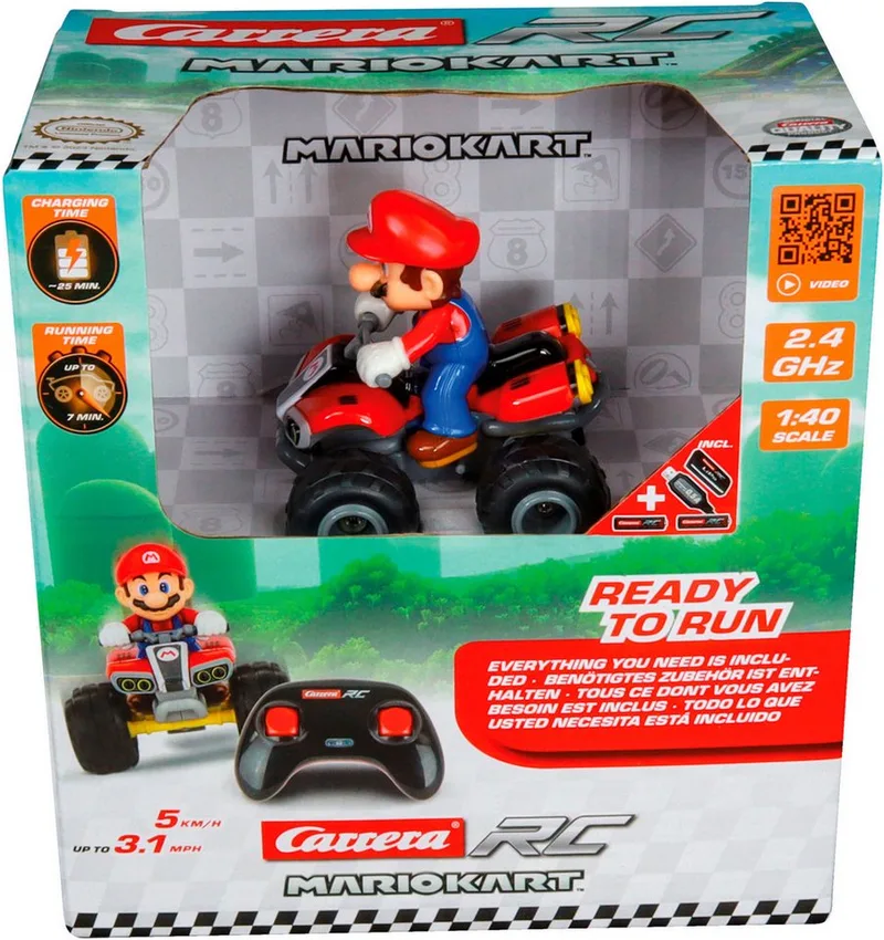RC auto met afstandsbediening, Super Mario Quad 140 van Carrera – productfoto 3 van 5