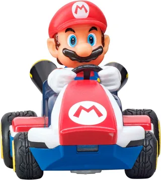RC voertuig Auto - Mini Mario Kart - Tabletop Racing Set - Mario vs. Luigi - 2 Bestuurbare Auto's - 2,4 GHz - 5 km/u - Schaal 1:43 by Carrera in Multicolour – product photo 3 of 5