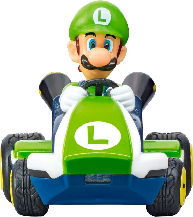 RC voertuig Auto - Mini Mario Kart - Tabletop Racing Set - Mario vs. Luigi - 2 Bestuurbare Auto's - 2,4 GHz - 5 km/u - Schaal 1:43 by Carrera in Multicolour – product photo 4 of 5