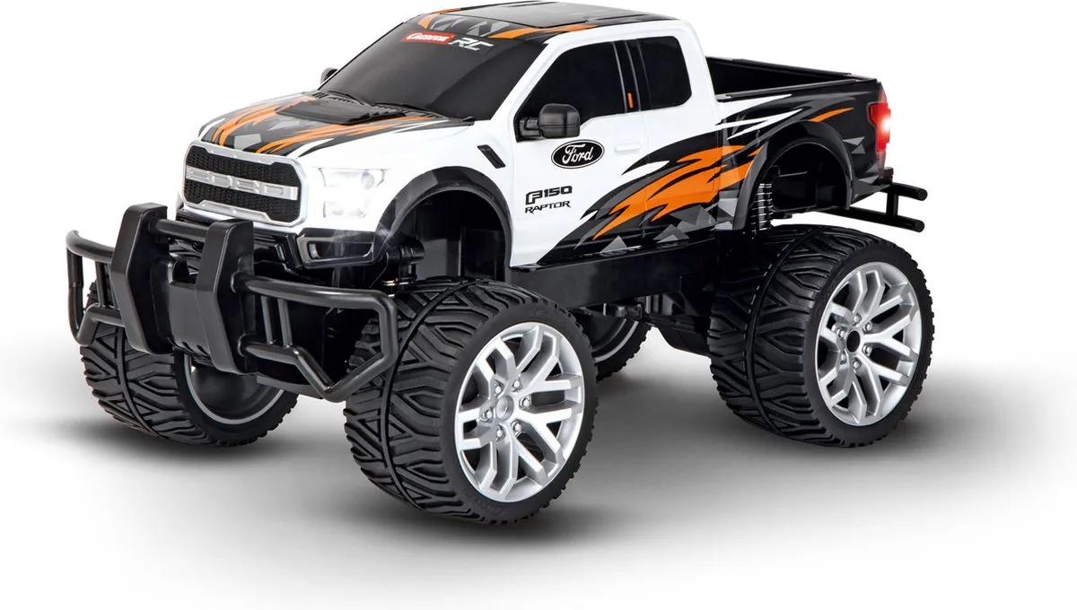 RC voertuig Auto - RC Auto Ford Raptor F-150 - Wit 2,4GHZ RC Model Kant en Klaar van Carrera in RC Auto Ford Raptor F-150 – Wit 2, 4GHZ RC Model Kant en Klaar – productfoto