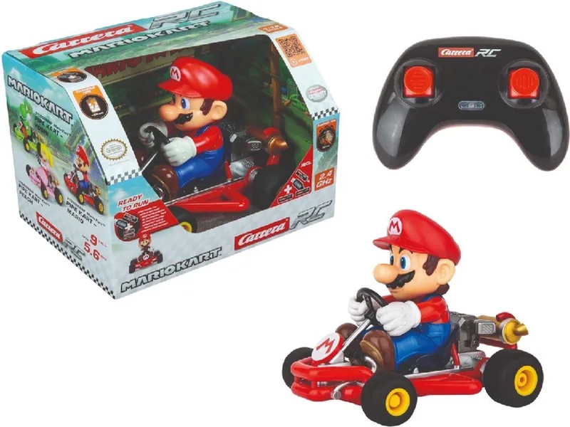 RC voertuig Auto - RC Mario Kart - Pipe Kart - Mario - 2,4GHz - Schaal 1:18 de Carrera en RC Mario Kart™ – Pipe Kart – Mario – Schaal 1:18 – 2, 4GHz RC Model Kant en Klaar – photo du produit