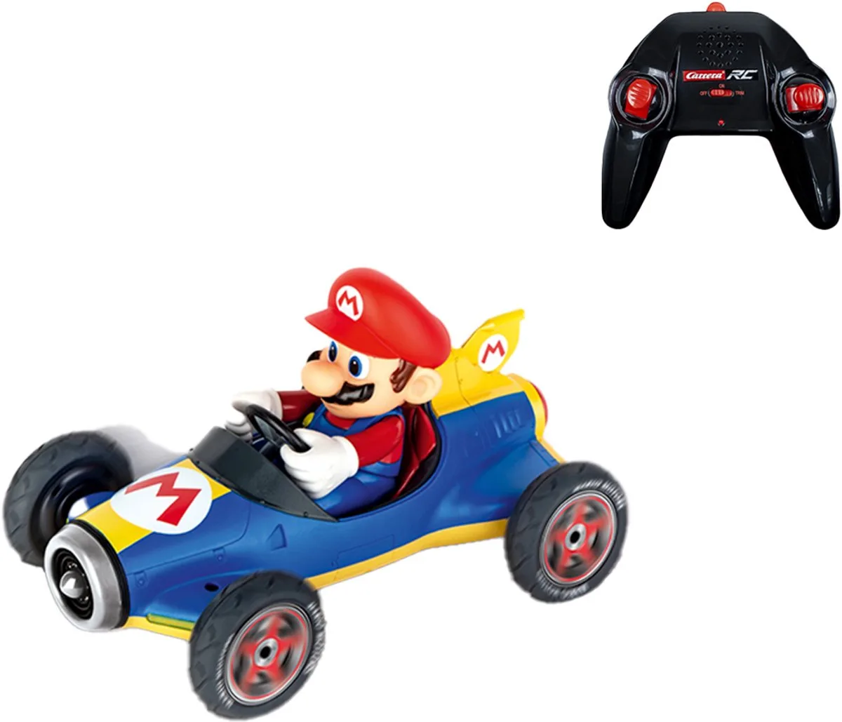 RC voertuig Auto - RC Mario Kart™ - Mach8 - Mario - Schaal 1:18 - 25,5cm - 2,4GHz RC Model Kant en Klaar de Carrera en RC Mario Kart™ – Mach8 – Mario – Schaal 1:18 – 25, 5 cm – 2, 4GHz RC Model Kant en Klaar – photo du produit
