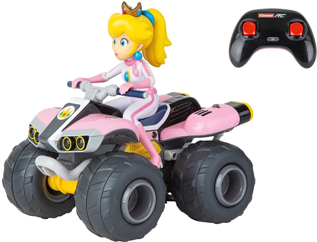 RC voertuig Auto - RC Mario Kart™ - Peach - Quad - Schaal 1:20 - 19,5cm - 2,4GHz RC Model Kant en Klaar van Carrera in RC Mario Kart™ – Peach – Quad – Schaal 1:20 – 19, 5 cm – 2, 4GHz RC Model Kant en Klaar – productfoto