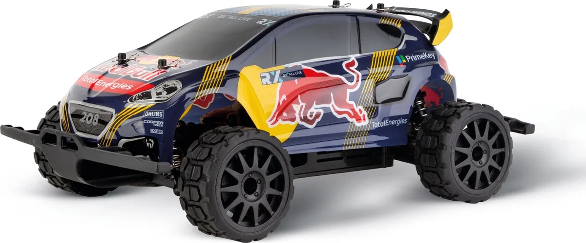RC voertuig Auto - RC Red Bull Peugeot WRX 208 - Rallycross Hansen - PX - Profi RC Model Kant en Klaar fra Carrera i RC Red Bull Peugeot WRX 208 – Rallycross Hansen – PX – Profi RC Model Kant en Klaar – produktbillede