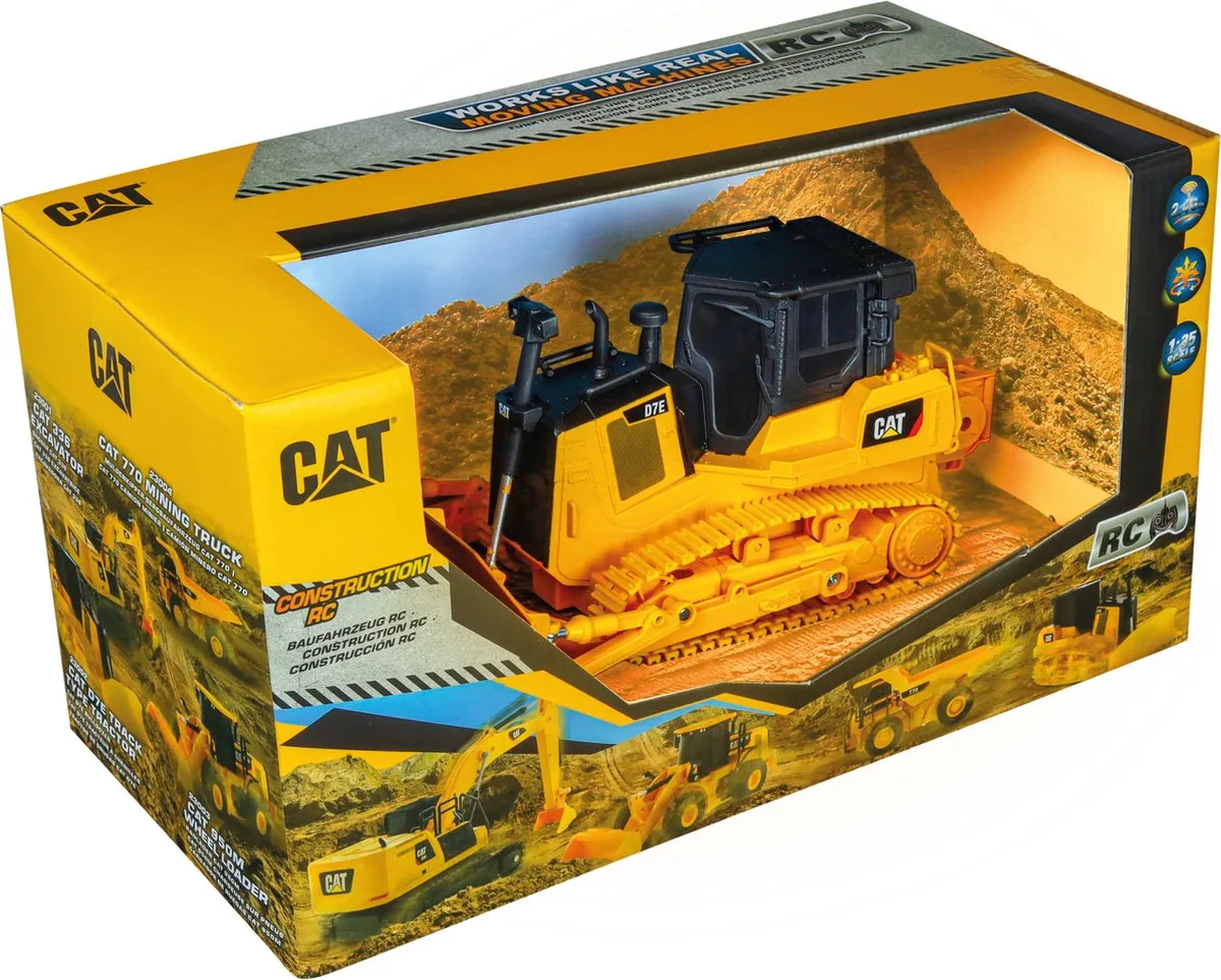 RC voertuig Landbouwvoertuigen - RC CAT D7E Track Type Tractor (B/O) - CAT 336 Graafmachine RC Model Kant en Klaar - 1:35 fra Carrera i Flerfarvet – produktbillede
