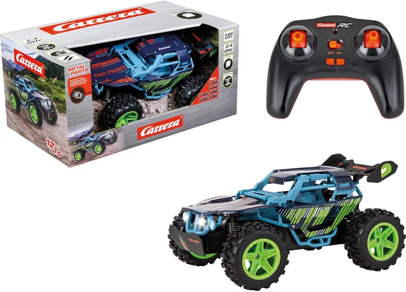 RC voertuig - RC Electric Buggy - Tail Cruiser - Groen/Blauw - 2,4GHz RC Model Kant en Klaar - 1:20 de Carrera en Bleu – photo du produit
