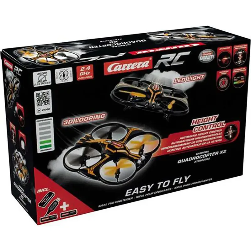 RC voertuig - RC Quadcopter X2 Drone - Zwart/Oranje - 2,4GHz RC Model Kant en Klaar från Carrera i Orange – produktbild 2 av 4