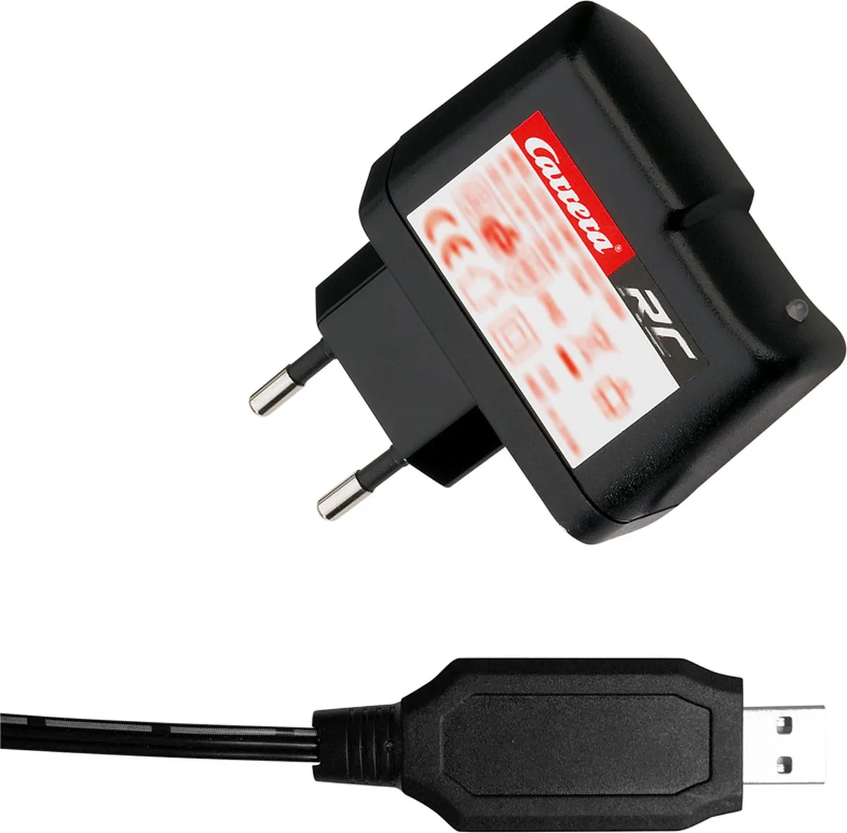 RC voertuig - RC Snellader Adapter Set EU 5V 1A met USB Kabel RC onderdeel fra Carrera i Flerfarvet – produktbillede