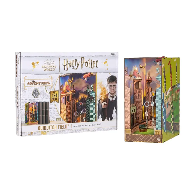 Revell Tiny Adventures Modellbausatz | Harry Potter Quidditch-Feld 3D Miniaturhaus | Book Nook Holz Buchstütze | Geschenk für Fans by Carrera – product photo