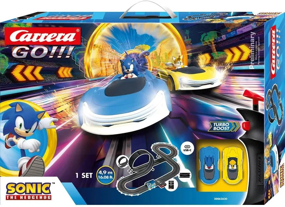 Sonic the Hedgehog Race Track Set - Sonic Racing CrossWorlds by Carrera – product photo