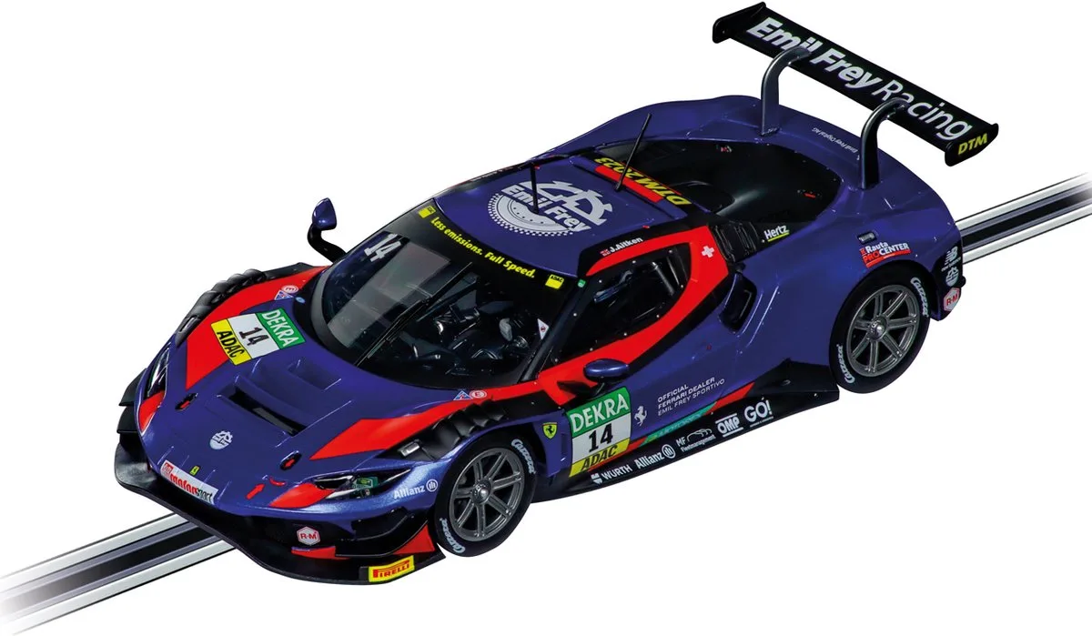 Speelgoedvoertuig Auto - DIGITAL 124 - Ferrari 296 GT3 Emil Frey Racing No.14 DTM 2023 auto van Carrera in Meerkleurig – productfoto