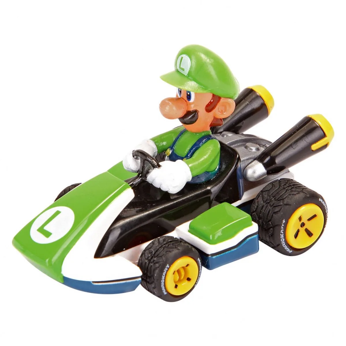 Speelgoedvoertuig Auto - Mario Kart -Luigi - Pull Back Auto - Terugtrekauto - 1:43 von Carrera in Mehrfarbig – Produktfoto