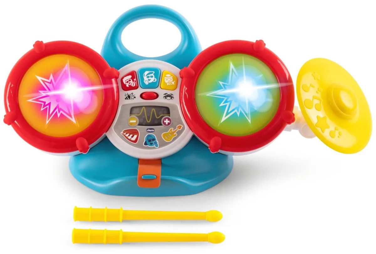 Mijn Eerste Drumstel - Muzikaal Speelgoed met Licht en Geluid (1-4 Jaar) van Chicco in Meerkleurig – productfoto