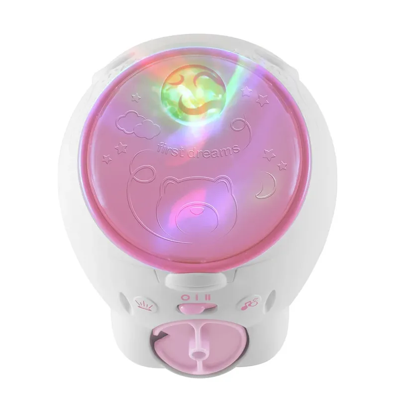 Nachtlicht Projektor Eisbär, Deckenprojektion, Einschlafhilfe, Farbwechsel, Melodien, Nachtlichtfunktion, ohne Leuchtmittel, Farbwechsler, mit Projektor und Soundfunktion von Chicco in Rosa – Produktfoto 5 von 6