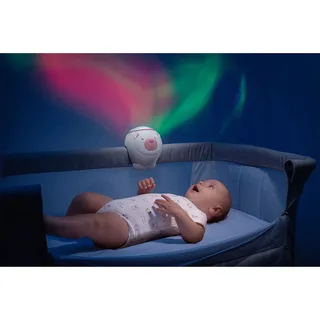 Nachtlicht Projektor Eisbär, Deckenprojektion, Einschlafhilfe, Farbwechsel, Melodien, Nachtlichtfunktion, ohne Leuchtmittel, Farbwechsler, mit Projektor und Soundfunktion von Chicco in Rosa – Produktfoto 6 von 6