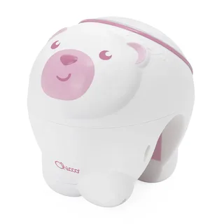 Nachtlicht Projektor Eisbär, Deckenprojektion, Einschlafhilfe, Farbwechsel, Melodien, Nachtlichtfunktion, ohne Leuchtmittel, Farbwechsler, mit Projektor und Soundfunktion von Chicco in Rosa – Produktfoto 2 von 6
