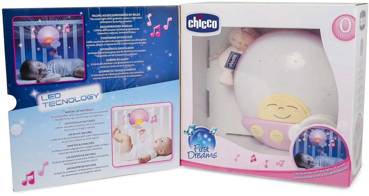 Sunset & Sunrise Projector van Chicco in Roze – productfoto