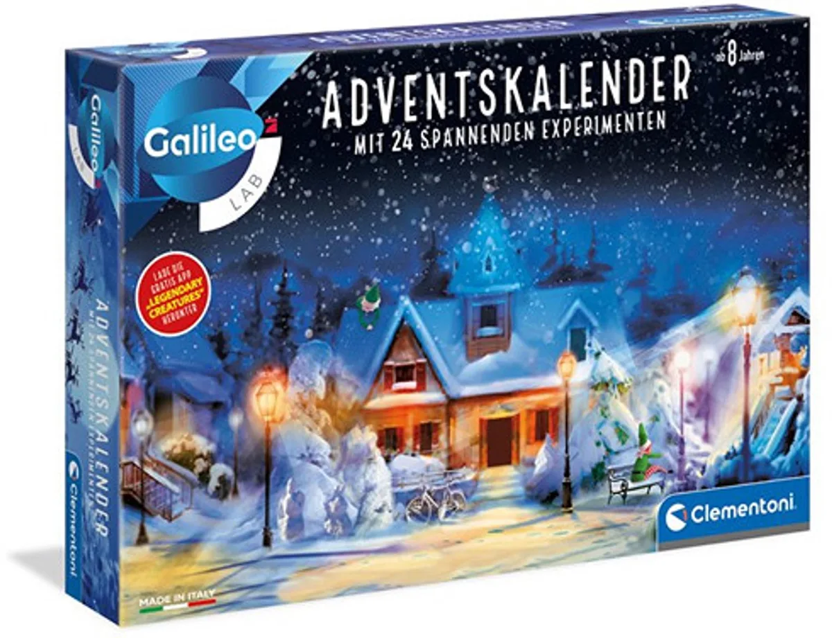 ADVENTSKALENDER MET 24 SPANNENDE EXPERIMENTEN CLEMENTONI (59404) de Clementoni en Aucun – photo du produit
