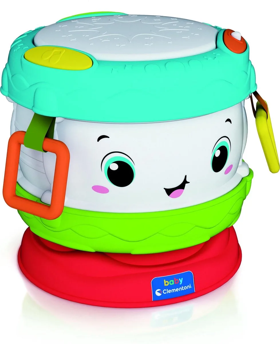 Baby Activiteitentrommel - Interactief Muziek Speelgoed met Licht en Geluid - Trommel Muziekinstrument Kinderen - Peuter vanaf 10 Maanden by Clementoni in Multi Kleur – product photo