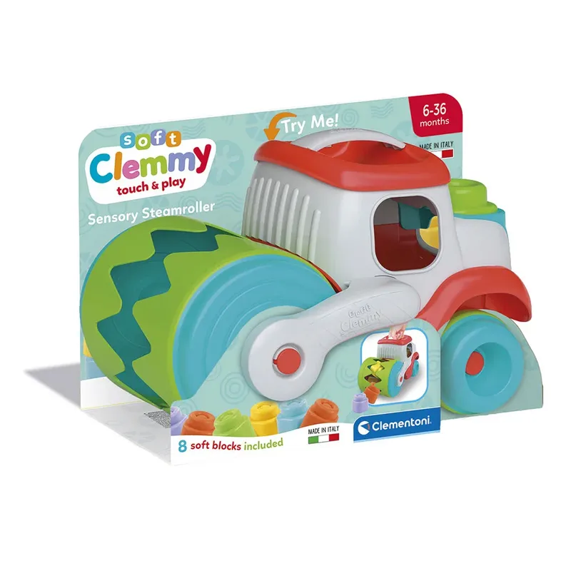 Baby Clementoni - Clemmy - Blokken-etende Wals - Sensorisch Speelgoed - vanaf 6 maanden by Clementoni in White – product photo 2 of 2