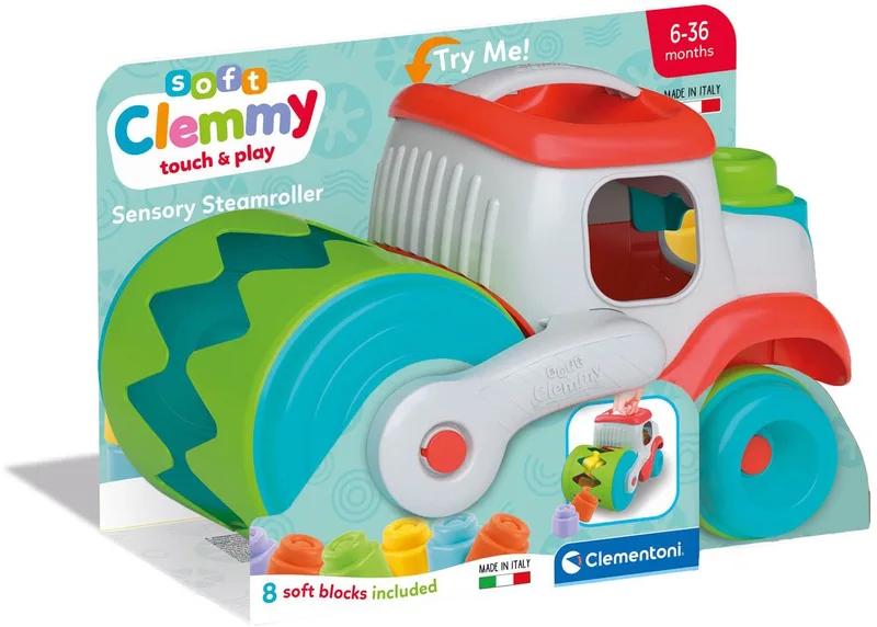 Baby Clementoni - Clemmy - Blokken-etende Wals - Sensorisch Speelgoed - vanaf 6 maanden van Clementoni in Wit – productfoto
