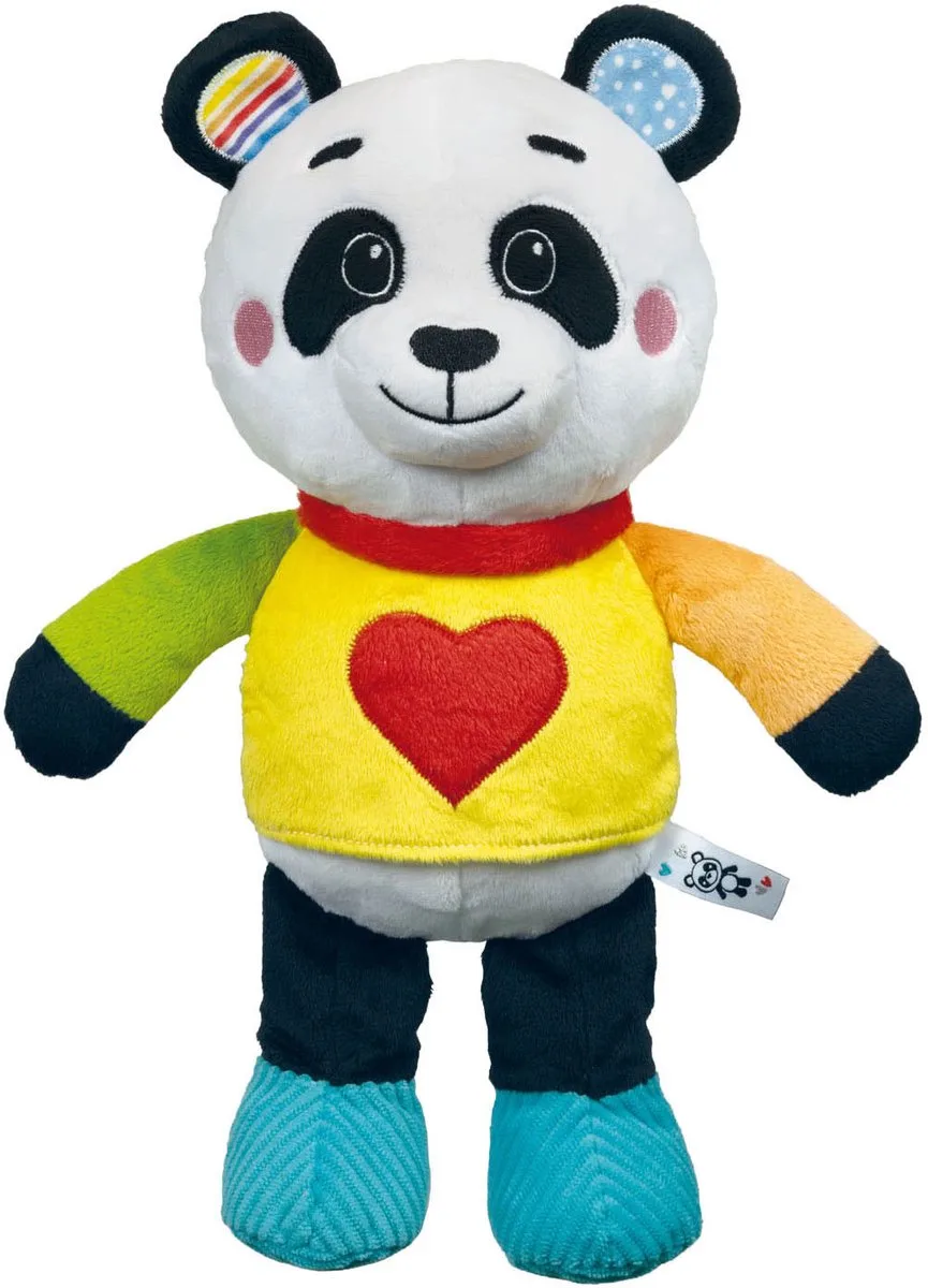 Baby Clementoni - Love Me Panda - Baby Knuffel Pandabeer - Interactieve Knuffel met Geluidseffecten - Extra zacht by Clementoni in Multicolour – product photo