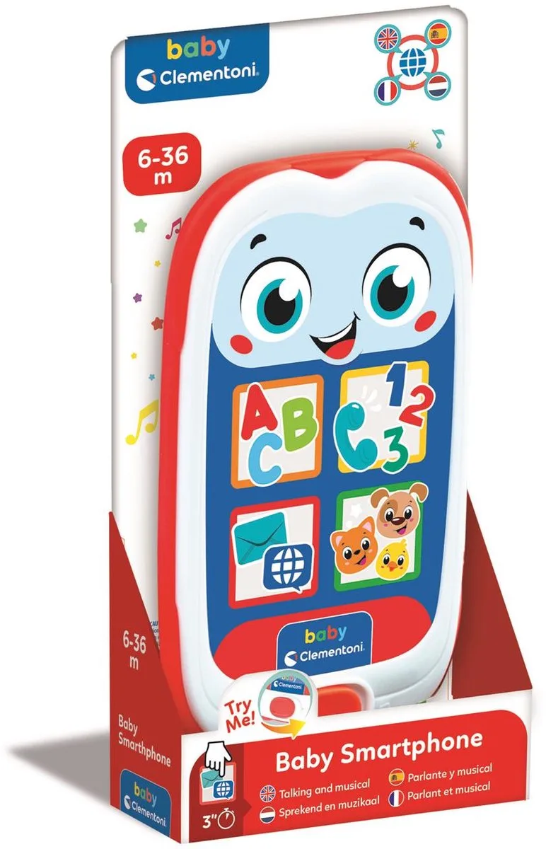Baby speelgoed - Smartphone - Leren praten - Met Geluid - Vanaf 10 maanden de Clementoni en Multicolore – photo du produit