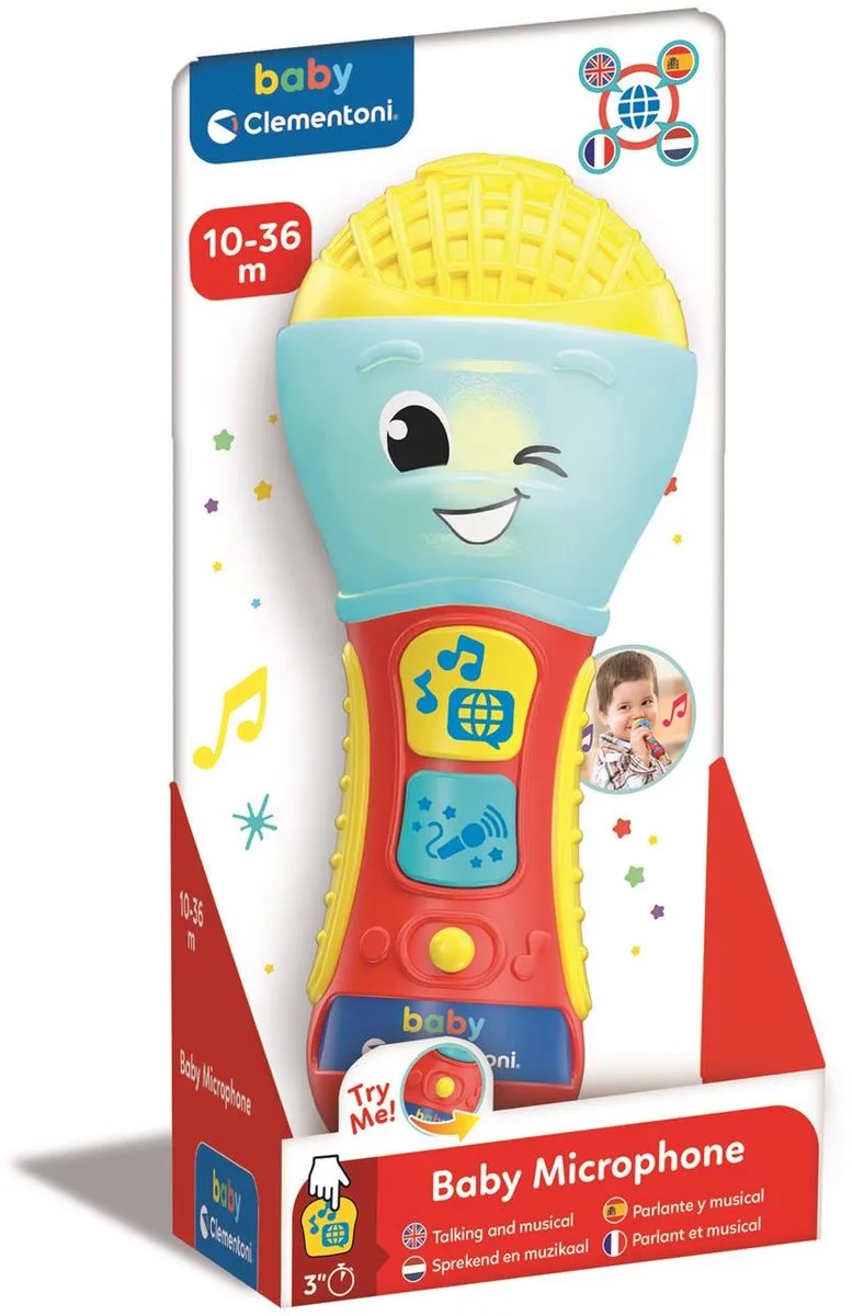 Baby speelgoed - Sprekende Microfoon - Leren praten - Vanaf 10 maanden van Clementoni in Meerkleurig – productfoto