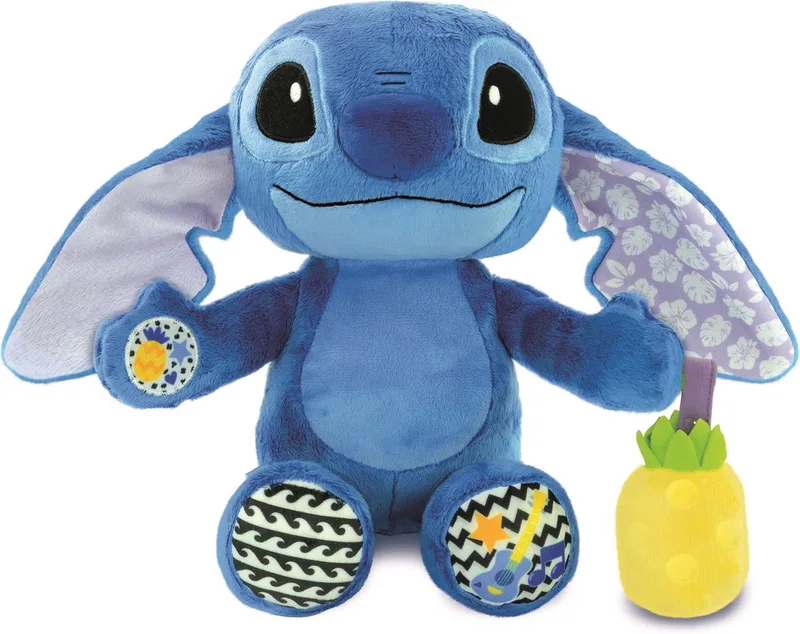 Baby Speelgoed - Stitch Knuffel - Kalmerende en spellende knuffel - Maakt muziek - 0-36 maanden by Clementoni in Blue – product photo