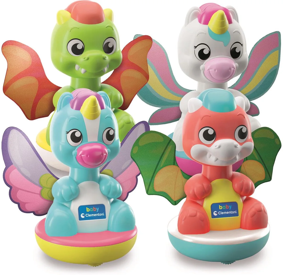 Baby - Spin & Dream - Tol - Eenhoorn en draakje - vanaf 9 maanden från Clementoni i Flerfärgad – produktbild