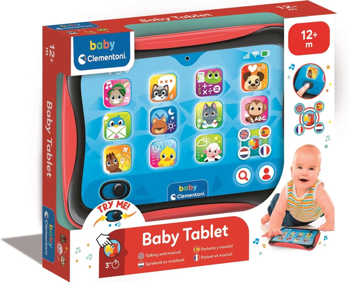 Baby - Sprekende tablet met muziek - vanaf 12 maanden fra Clementoni i Flerfarvet – produktbillede