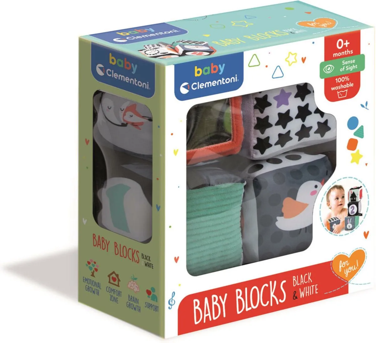 First Months - Soft Blocks BlackWhite von Clementoni in Schwarz – Produktfoto