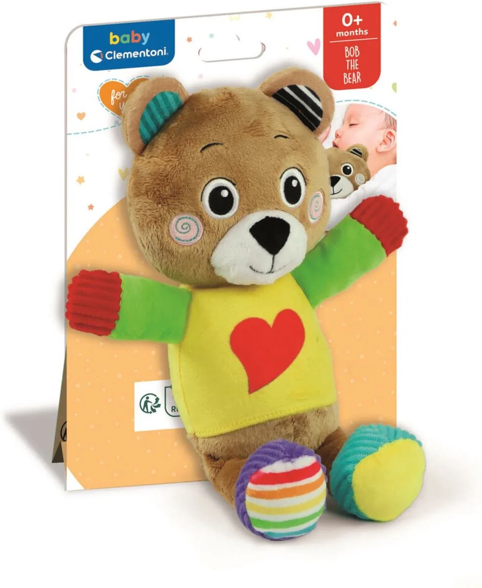 Babyspeelgoed - Knuffel Beer -Bob the Bear - vanaf 0 maanden från Clementoni – produktbild
