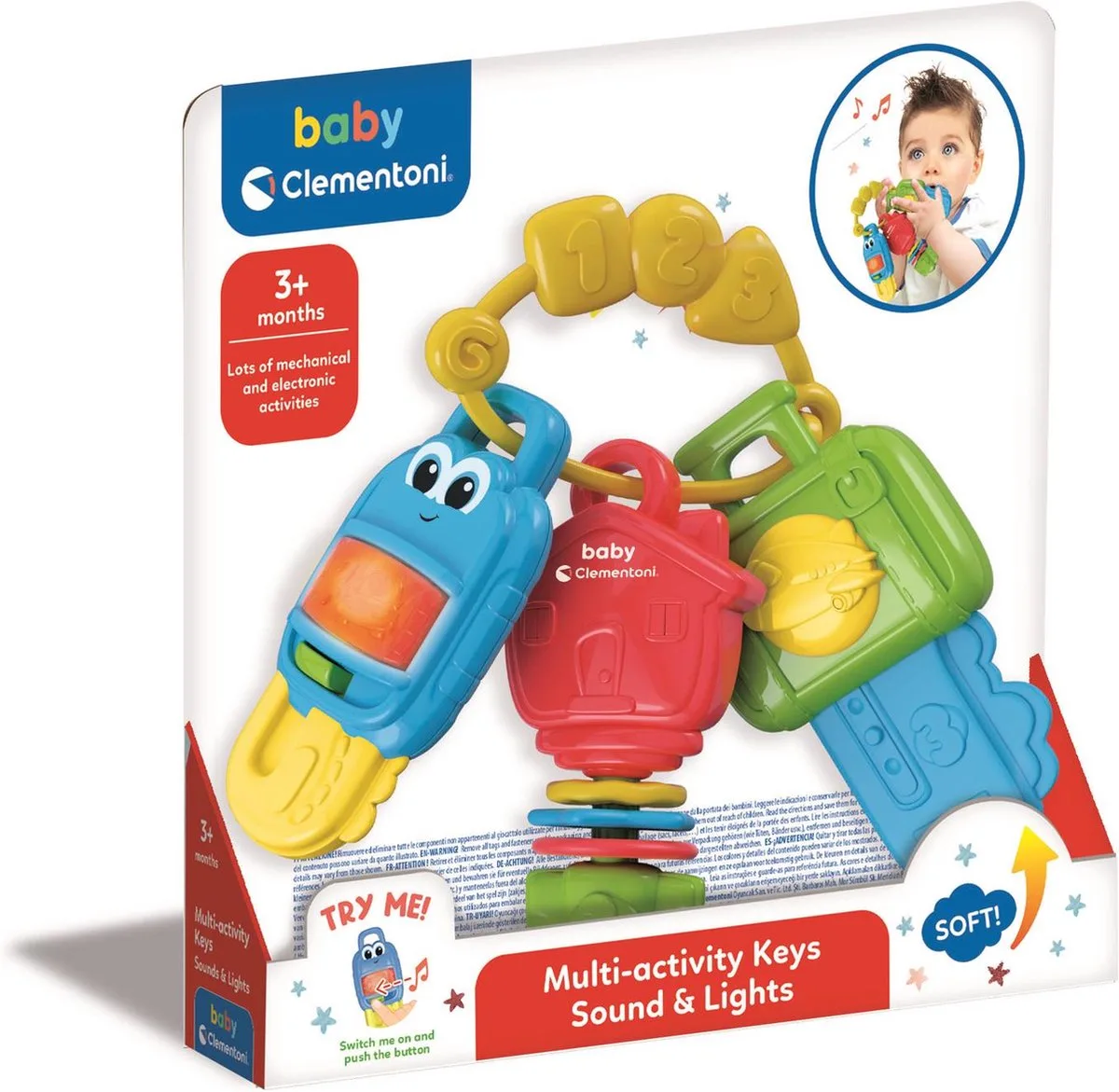 Babyspeelgoed - Sleutels met lichtjes en geluid - vanaf 1 maand van Clementoni in Verschillende – productfoto