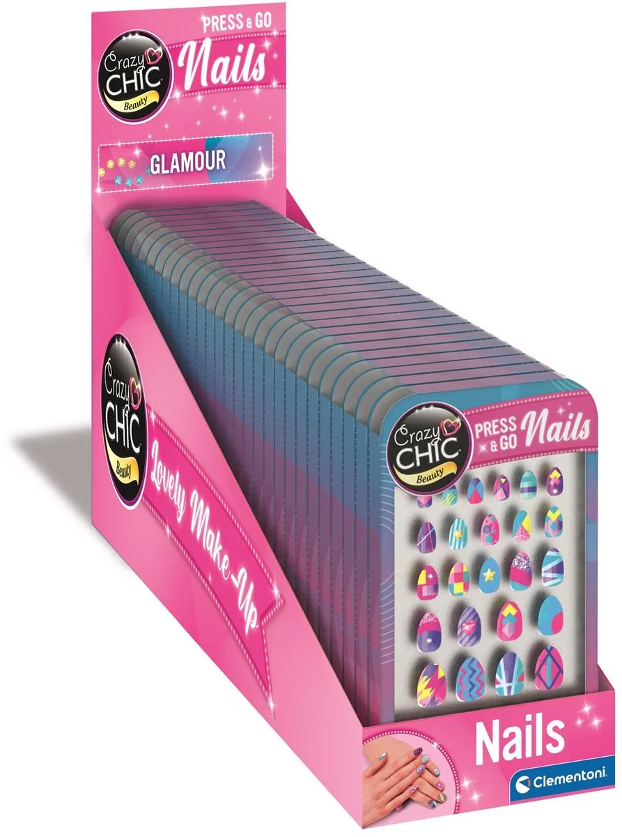 Cazy Chic - Press & Go Nails - Kunstnagels - vanaf 6 jaar de Clementoni en Glamour – photo du produit