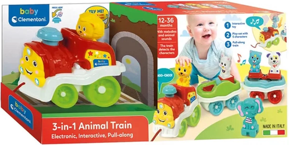 Clementoni 3-in-1 Dierentrein by Clementoni in Multicolour – product photo