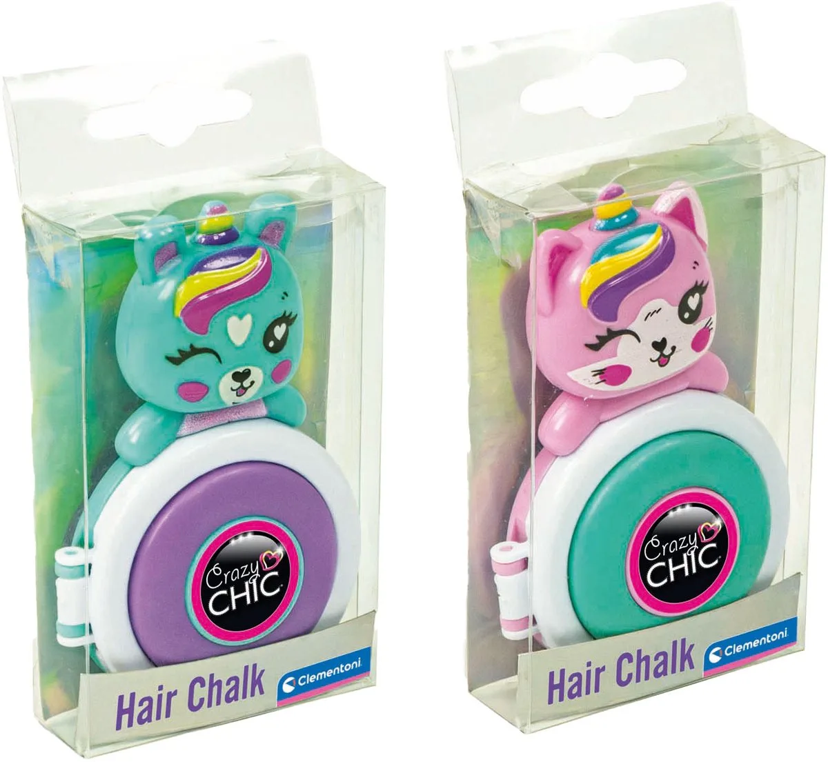 Crazy Chic - Haarkrijt - Eenhoorn - Paars/Groen- vanaf 6 jaar de Clementoni en Multicolore – photo du produit